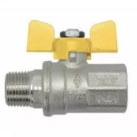 Кран для газа шаровый ТК-GAS Внутренняя/наружная резьба 3/4" "бабочка"