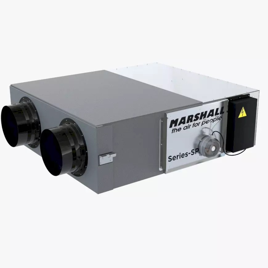 Приточно-вытяжная установка на 300 м3/час с пластинчатым рекуператором с электрическим нагревом