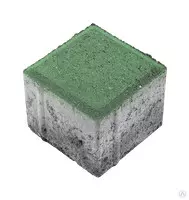 Тротуарная плитка 100*100*80 серия "Квадрат", зелёный