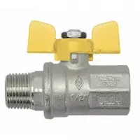 Кран для газа шаровый ТК-GAS Внутренняя/наружная резьба 3/4" "бабочка"