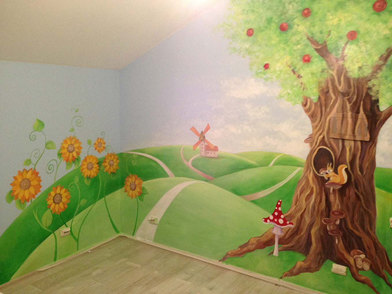 Роспись стен для детской комнаты