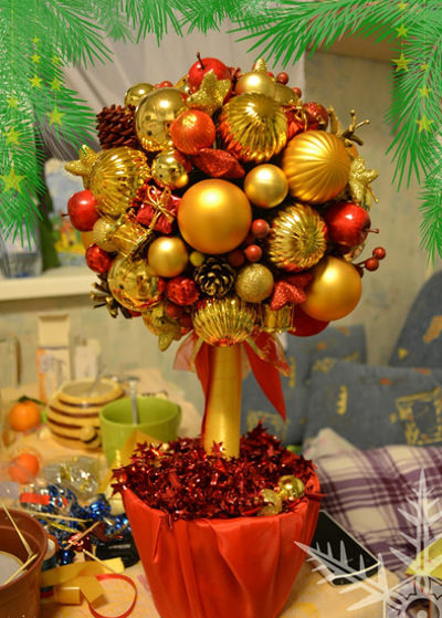 Топиарий елка своими руками – кусочек новогоднего праздника на вашем рабочем столе