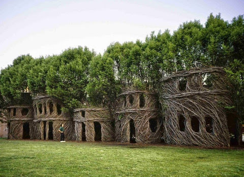 Зеленая архитектура - беседки и скульптуры из деревьев
